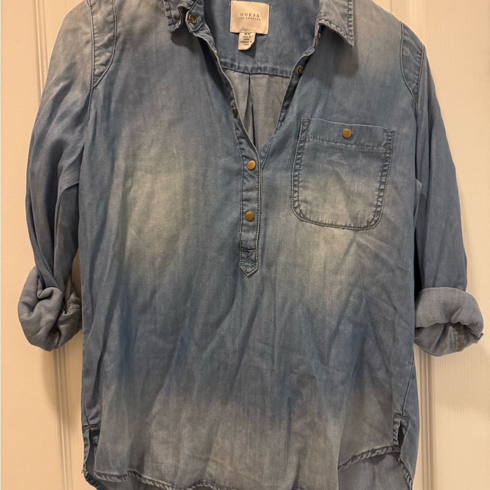 GUESS Denim Button-Up Shirt